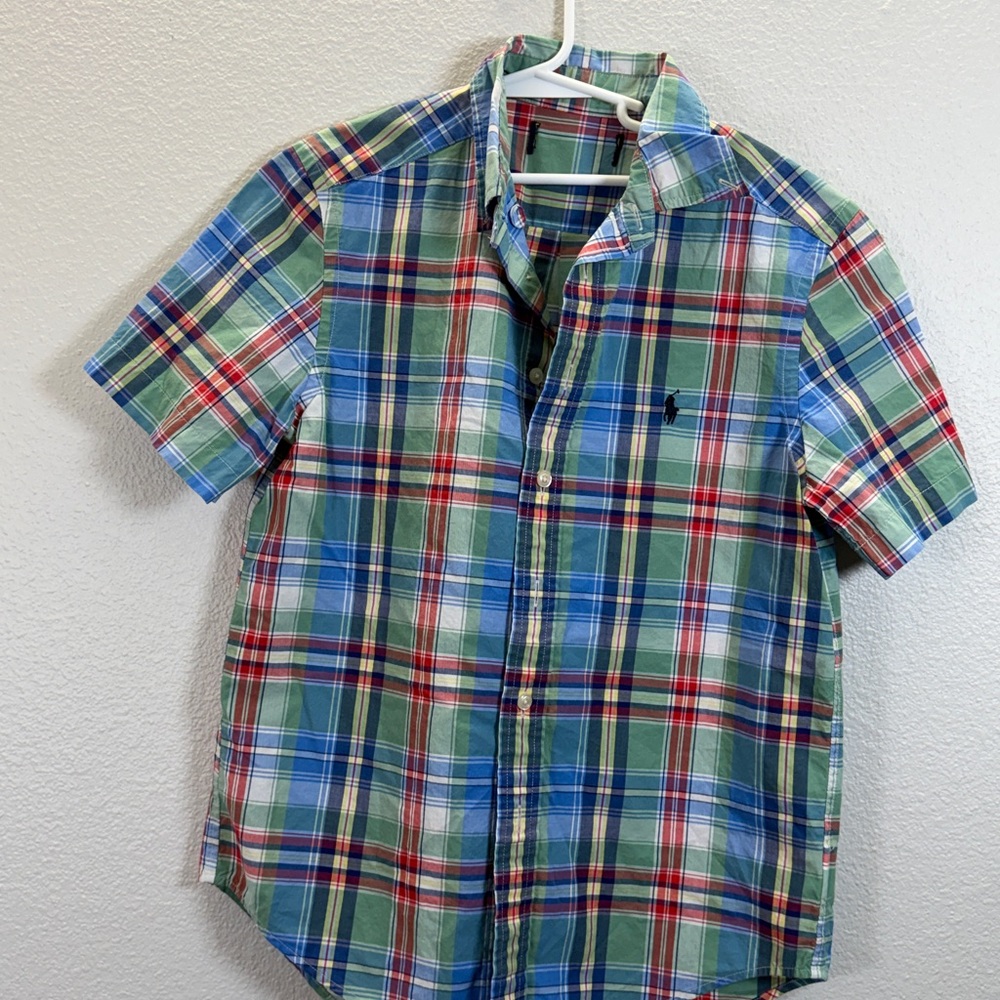 Polo by Ralph Lauren Kids Plaid Button Down Shirt - Green, Blue, Red